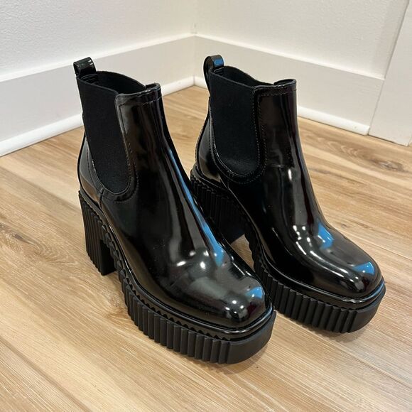 GIANNI BINI Black Platform Booties Size 6.5 - Picture 2 of 12